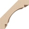 Ekena Millwork 5-inch W x 6-inch D x 6-inch H Merced Rough Cedar Woodgrain TimberThane Knee Brace, Primed BRCUR05X06X06MRCRCPR - alternate 3